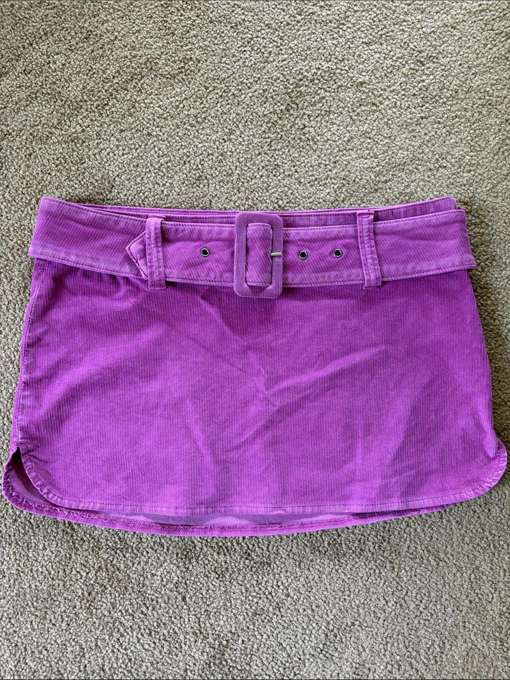 Free People Purple Corduroy Mini Skirt Size 8